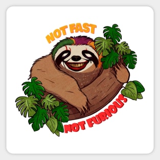 Not Fast Not Furious, Funny Sloth Sticker